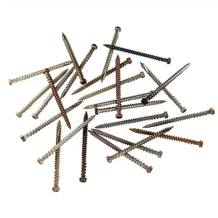 Photo of several Simpson Deck-Drive™ DCU COMPOSITE Screws