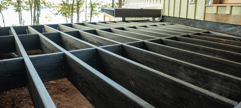 Photo of four OC Lumber Structural Framing pieces