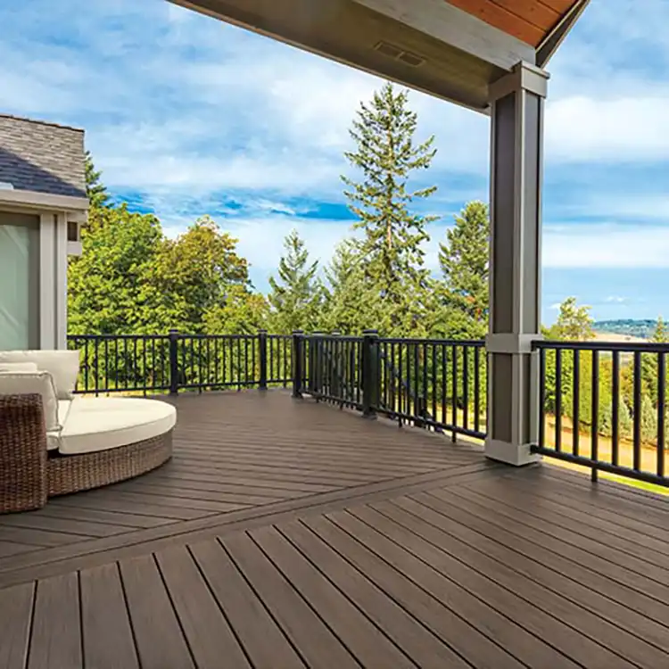 TimberTech-Dark-Cocoa-Prime-Collection-Composite-Decking-Beauty Photo deck made with TimberTech Prime Collection deck boards
