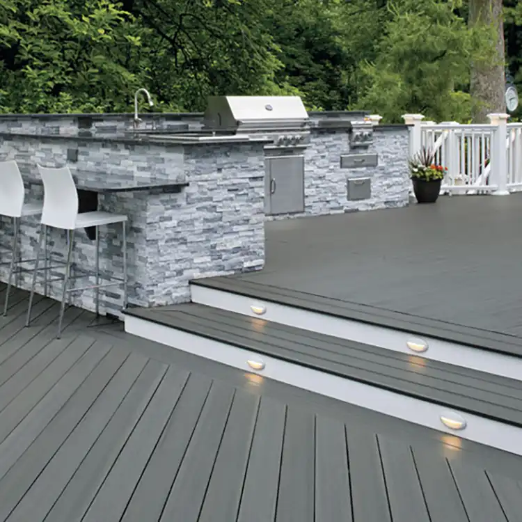 TimberTech-Sea-Salt-Gray-Prime-Plus-Collection-EDGE-Decking-Beauty-Shot-012122-1 Photo of multi-level deck made with TimberTech decking