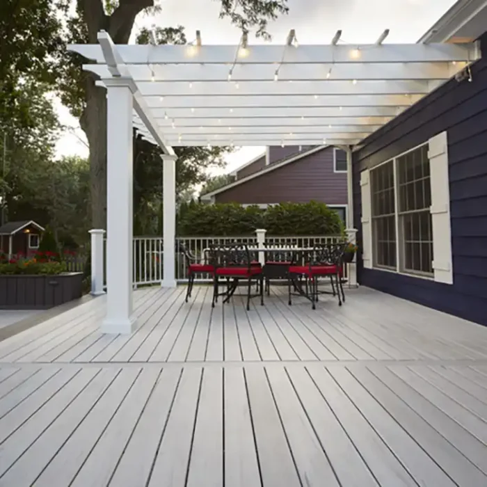 Photo of deck made of TimberTech Legacy Collection deck board with pergola
