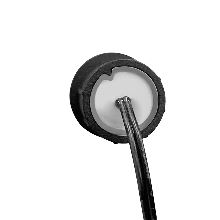 Rear view of Photo of Black Round Deck Step Low Voltage Light