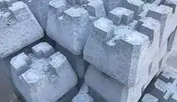 photo of concrete blocks for deck footing