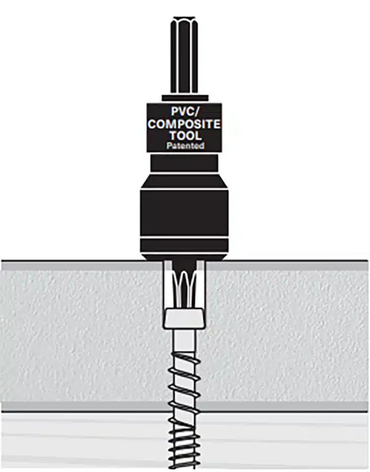 Sketch of StarBorn Pro Plug® System for PVC and Composite Decking