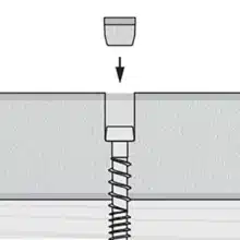 Sketch of StarBorn Pro Plug® System for PVC and Composite Decking