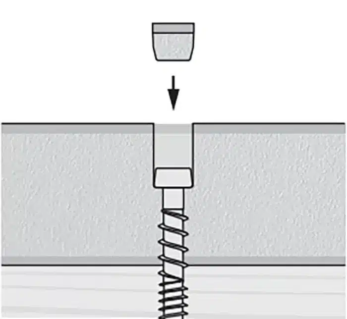 Sketch of StarBorn Pro Plug® System for PVC and Composite Decking