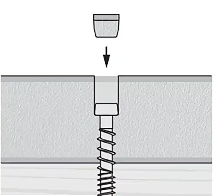 Sketch of StarBorn Pro Plug® System for PVC and Composite Decking