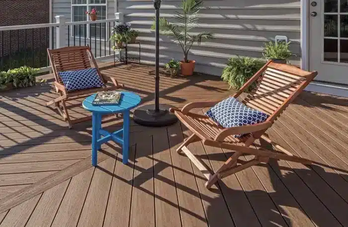 Photo of deck with Trex Enhance deck boards