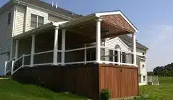 photo of roof over deck