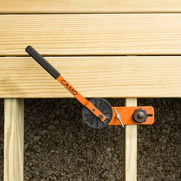 Photo of a CAMO lever with natural wood decking