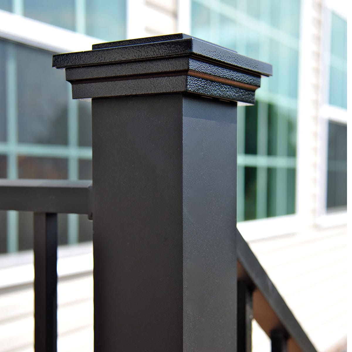 Photo of black ORNAMENTAL LOW VOLTAGE POST CAP