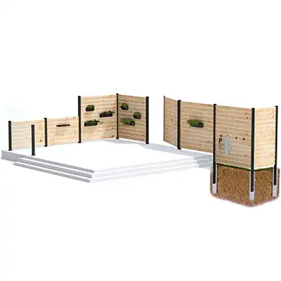 Photo of a HOFT Privacy Screens System