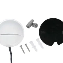 Photo of components of White Round Wedge Light Low Voltage - Side Post