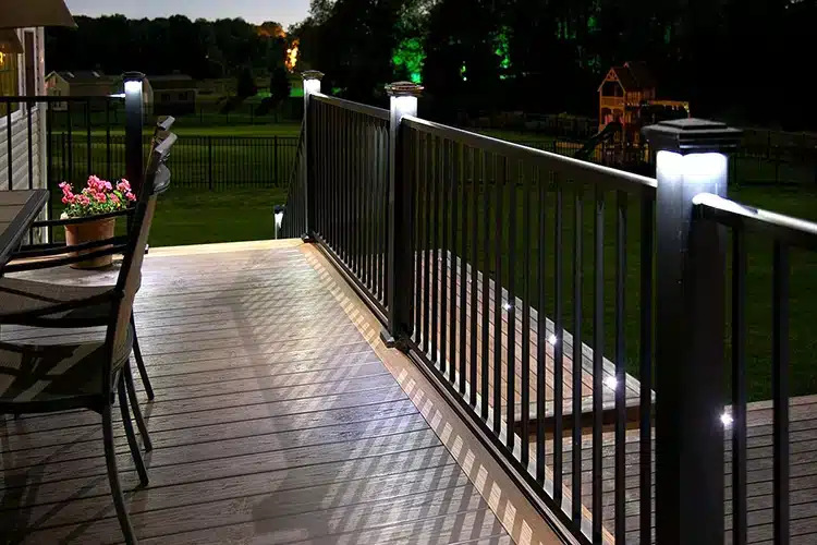 Photo of post cap lights